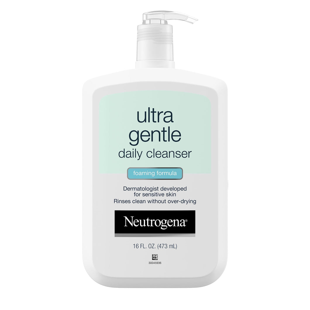 Neutrogena Ultra Gentle Foaming and Hydrating Face Wash for Sensitive Skin, Gently Cleanses Without Over Drying, Oil-Free, Soap-Free, 16 fl. oz SPF 45 - Premium Washes from Neutrogena - Just $13.89! Shop now at Kis'like