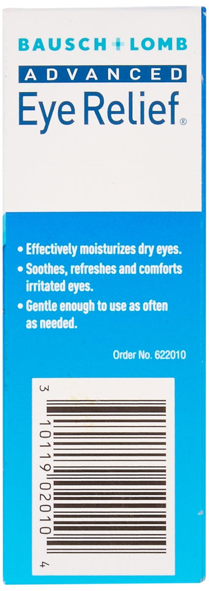 Advanced Eye Relief Eye Drops by Bausch & Lomb, for Dry Eyes & Redness ...