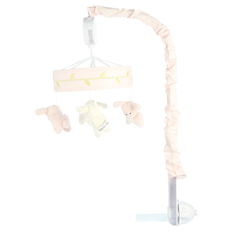 Lambs & Ivy Confetti Pink/Gold/White Bunny Musical Baby Crib Mobile Pink, Gold Female - Premium Crib Mobiles from Lambs & Ivy - Just $38.99! Shop now at Kis'like