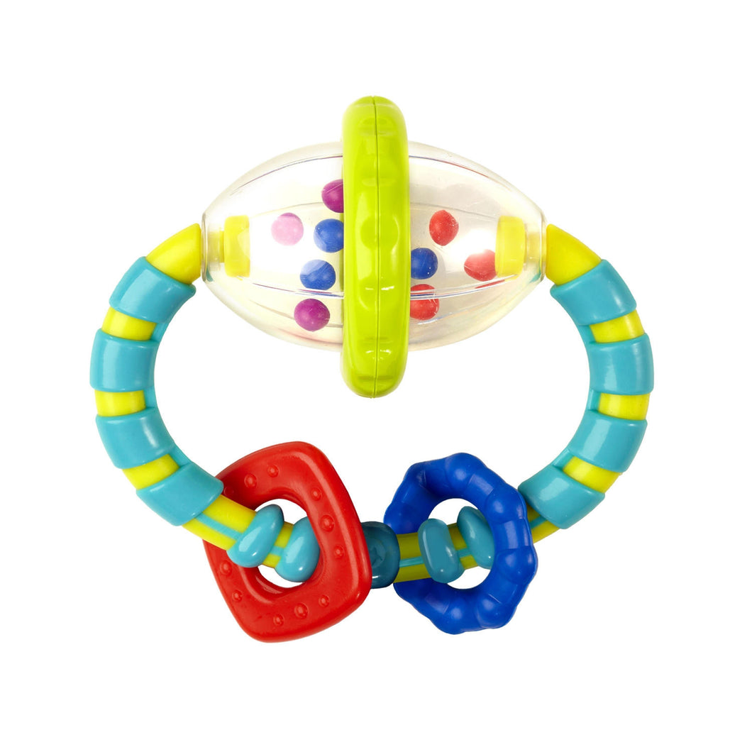 Bright Starts Grab & Spin Rattle and Teether Toy, Ages 3 months + Multicolor Teether, rattle - Premium Baby Rattles from Bright Starts - Just $4.99! Shop now at KisLike