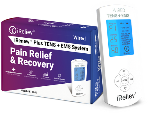 Premium TENS Unit + EMS Muscle Stimulator Pain Relief and Recovery System by iReliev - Premium Pain Relief from iReliev - Just $112.99! Shop now at Kis'like