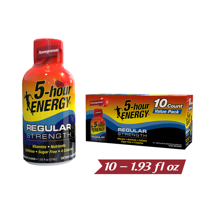5-hour ENERGY® Shot, Regular Strength, Pomegranate, 1.93 oz, 10 Count - Premium 5 Hour Energy from 5-Hour Energy - Just $24.64! Shop now at Kis'like