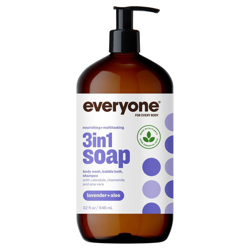 EO Products Design Essentials Everyone 3-In-1 Body Wash, Bubble Bath, Shampoo - Lavender & Aloe (32 Oz.) Purple 32 oz - Premium Body Wash & Shower Gel from EO Products - Just $14.99! Shop now at Kis'like