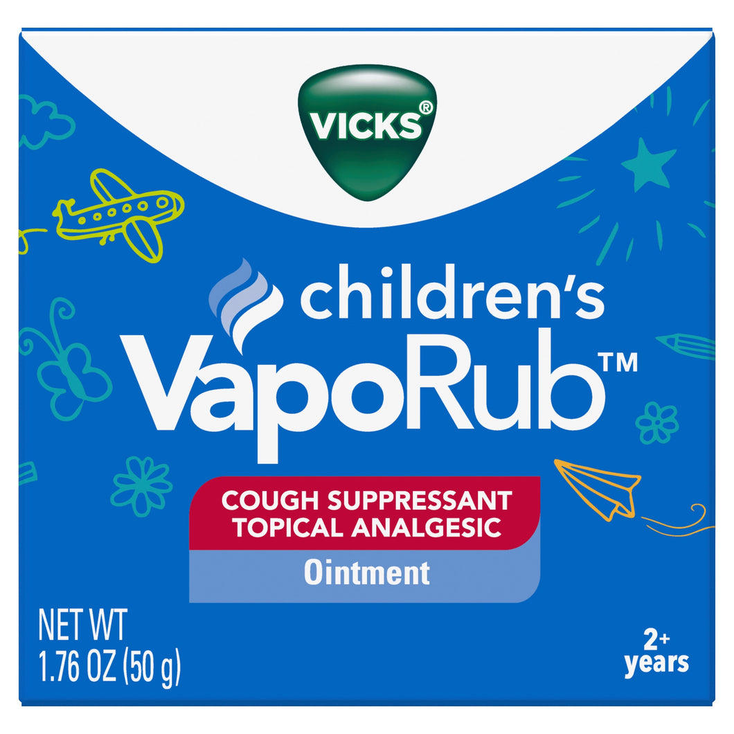 Vicks VapoRub Children's Cough Suppressant Chest Rub Ointment 1.76 Oz. Clear 1 ct - Premium Kids' Cough Cold from Vicks - Just $8.99! Shop now at Kis'like