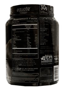 Equate BCAA, Vanilla & Whey Protein Supplements, Smooth Vanilla, 50 g, 32.38 oz - Premium Protein from Equate - Just $24.48! Shop now at Kis'like