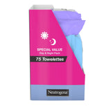 Neutrogena Day & Night Wipes with Makeup Remover Face Cleansing Towelettes & Night Calming Facial Cloths, Alcohol-Free Wipes to Remove Dirt, Oil & Waterproof Mascara, 3 Packs of 25 ct, 75 ct - Premium Cloths & Towelettes from Neutrogena - Just $16.89! Shop now at Kis'like