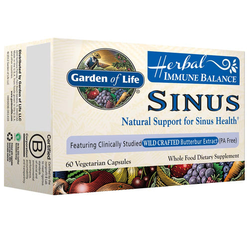 Garden of Life Sinus Care for Adults, Herbal Immune Balance Sinus Natural Support for Sinus Health, 100 mg Butterbur, Bromelain, Vitamin C, D3, Probiotics, Sinus Relief Supplements, 60 Capsules 60 Count (Pack of 1) - Premium Multi-Enzymes from Garden of Life - Just $24.89! Shop now at KisLike