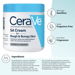 CeraVe Moisturizing Cream with Salicylic Acid | Exfoliating Body Cream with Lactic Acid, Hyaluronic Acid, Niacinamide, and Ceramides | Fragrance Free & Allergy Tested | 19 Ounce 19 Ounce (Pack of 1) - Premium Creams from CeraVe - Just $34.89! Shop now at Kis'like