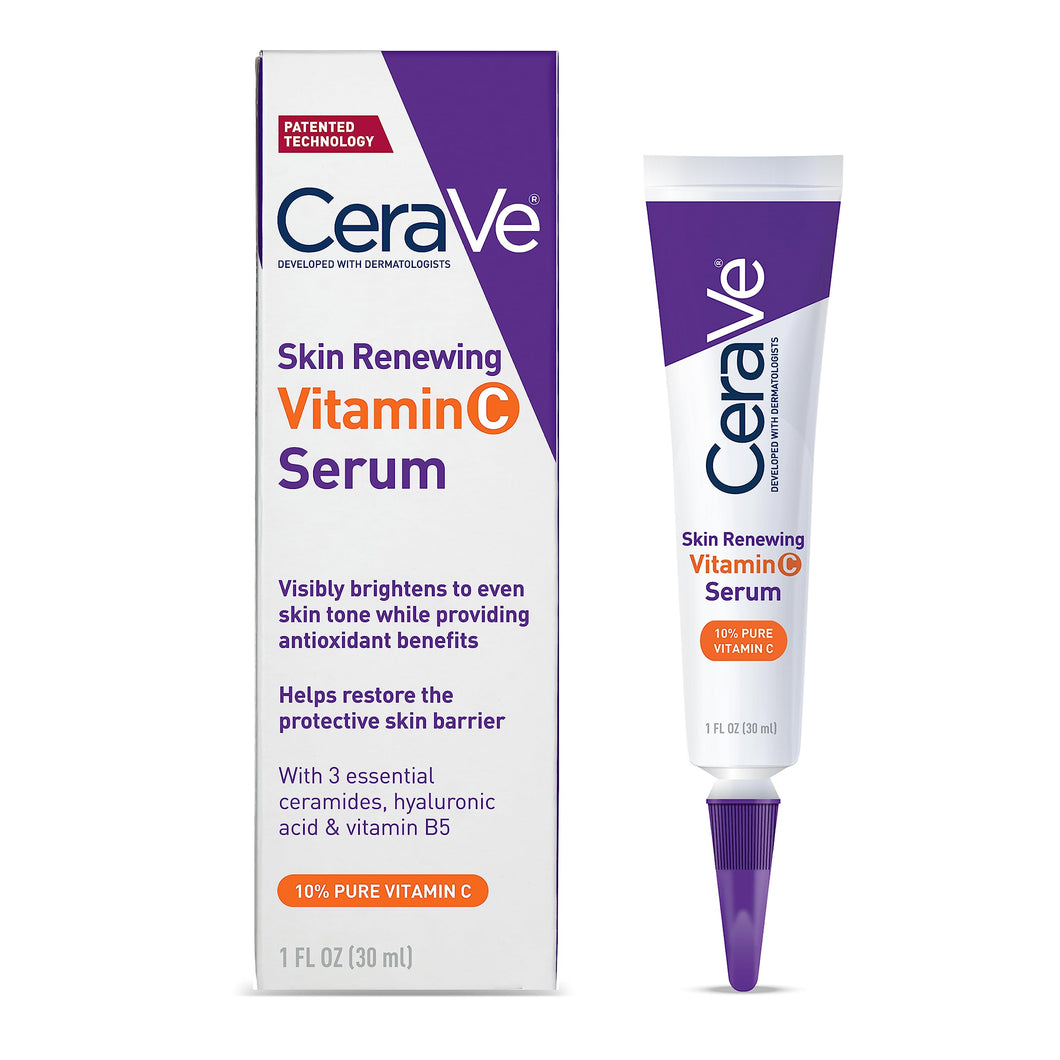 CeraVe Vitamin C Serum with Hyaluronic Acid | Skin Brightening Serum for Face with 10% Pure Vitamin C | Fragrance Free | 1 Fl. Oz 1 Fl Oz (Pack of 1) - Premium Serums from CeraVe - Just $21.89! Shop now at Kis'like