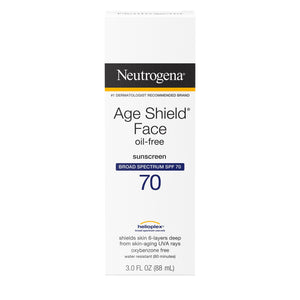 Neutrogena Age Shield Face Oil-Free Sunscreen Lotion with Broad Spectrum SPF 70, Non-Comedogenic Moisturizing Sunscreen to Help Prevent Signs of Aging, PABA-Free, 3 fl. oz (Pack of 3) 3 Ounce (Pack of 3) - Premium Facial Sunscreens from Neutrogena - Just $32.89! Shop now at Kis'like