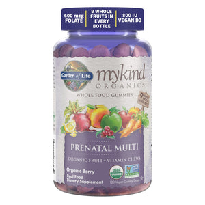 Garden of Life Prenatal Gummies Multivitamin with Vitamin D3, B6, B12, C & Folate for Healthy Fetal Development mykind Organics – Organic, Non-GMO, Gluten-Free, Vegan, Berry Flavor, 30 Day Supply - Premium Prenatal Vitamins from Garden of Life - Just $31.89! Shop now at KisLike