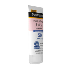 Neutrogena Pure & Free Baby Mineral Sunscreen Lotion with Broad Spectrum SPF 50 & Zinc Oxide, Water-Resistant, Hypoallergenic & Tear-Free Baby Sunscreen, 3 fl. oz, 3 pk - Premium Body Sunscreens from Neutrogena - Just $34.89! Shop now at Kis'like