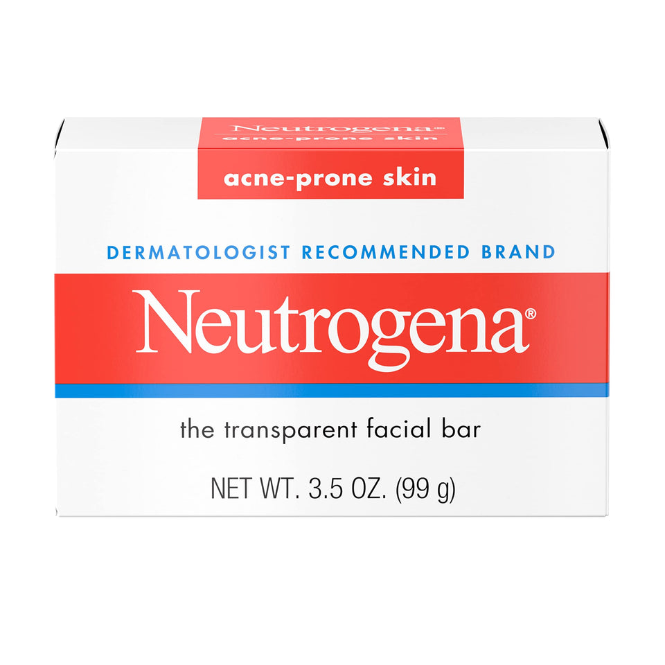 Neutrogena Facial Cleansing Bar Treatment for Acne-Prone Skin, Non-Medicated & Glycerin-Rich Formula Gently Cleanses without Over-Drying, No Detergents or Dyes, Non-Comedogenic, 3.5 oz - Premium Bars from Neutrogena - Just $6.89! Shop now at KisLike