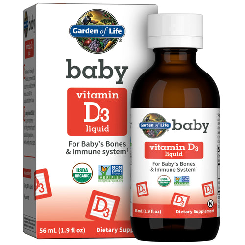 Garden of Life Baby Vitamin D3 Liquid, 600 IU (15 mcg) Organic Liquid Vitamin D for Infants & Toddlers, Support for Baby's Bones & Immune System, Gluten Free & Non-GMO, 56 mL (1.9 fl oz) Liquid - Premium Vitamin D from Garden of Life - Just $16.89! Shop now at KisLike