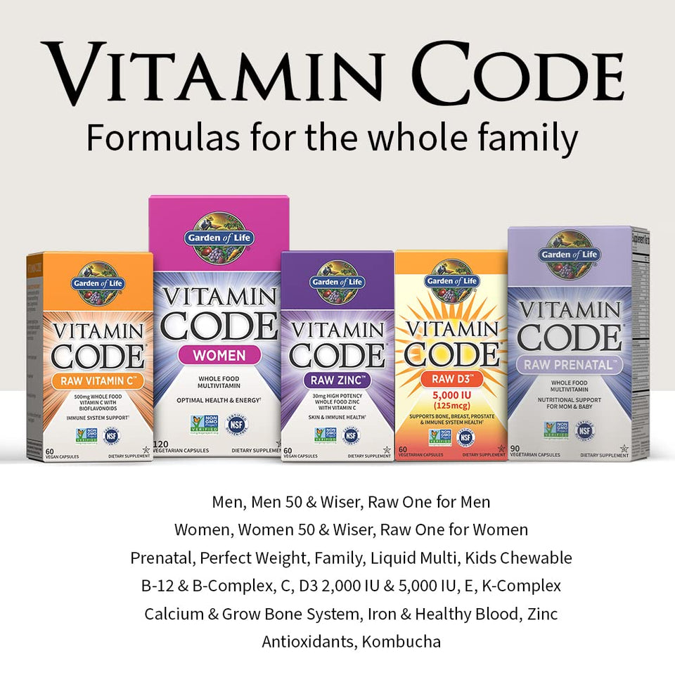 Garden of Life Multivitamin for Women, Men & Kids Age 6 and up, Vitamin Code Family Multi - 120 Vegetarian Capsules, Whole Food Vitamins, Food Blend & Probiotics, Gluten Free Dietary Supplements - Premium Multivitamins from Garden of Life - Just $40.89! Shop now at KisLike