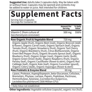Garden of Life Whole Food Vitamin C Code Raw Capsules, 500mg, Fruit & Veggie Blend, Probiotics Supplements for Adults, Vegan, Gluten Free, Orange, 60 Count - Premium Vitamin C from Garden of Life - Just $18.89! Shop now at Kis'like