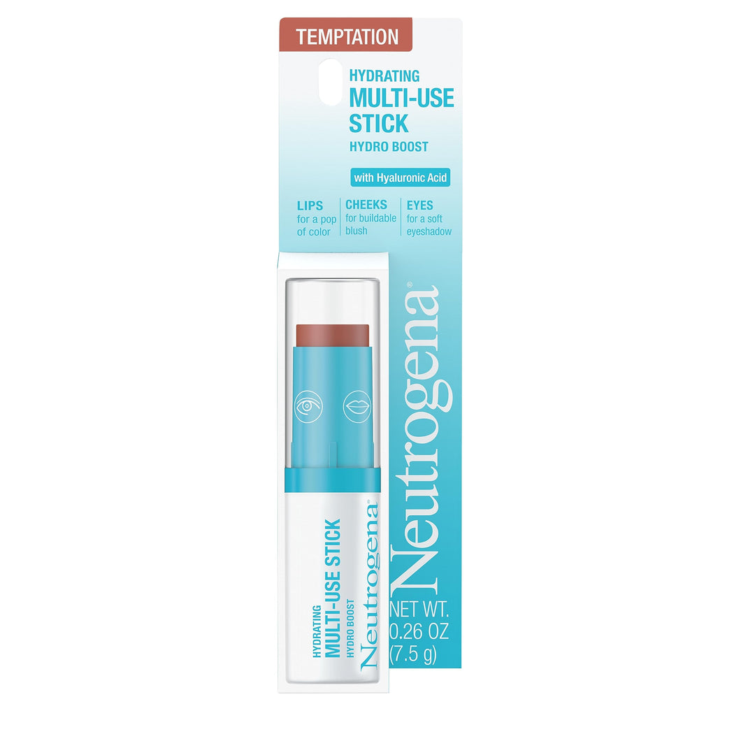 Neutrogena Hydro Boost Hydrating Multi-Use Makeup Stick with Hyaluronic Acid, Multipurpose Colored Makeup Balm for Lips, Cheeks & Eyes, Non-Comedogenic, Paraben-Free, Temptation, 0.26 oz - Premium Balms & Moisturizers from Neutrogena - Just $15.89! Shop now at KisLike