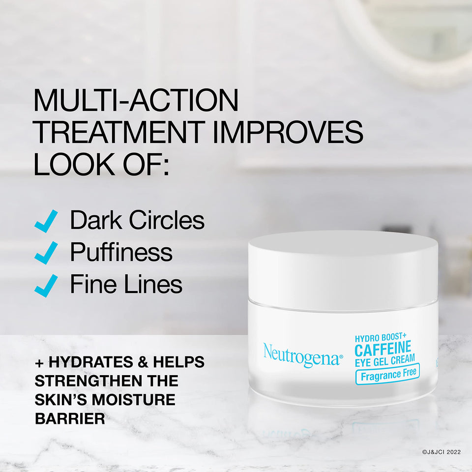 Neutrogena Hydro Boost + Eye Cream for Dark Circles & Puffiness, Under Eye Cream with Caffeine, Hyaluronic Acid and Peptides, Fragrance Free, 0.5 oz - Premium Creams from Neutrogena - Just $19.89! Shop now at KisLike