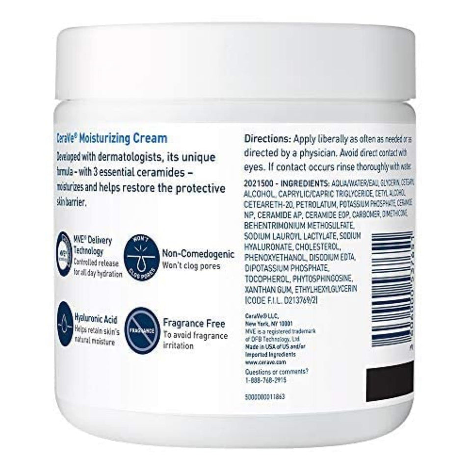 CeraVe Moisturizing Cream | Body and Face Moisturizer for Dry Skin | Body Cream with Hyaluronic Acid and Ceramides | Hydrating Moisturizer | Fragrance Free Non-Comedogenic | 19 Ounce 19oz Cream - Premium Face Moisturizers from CeraVe - Just $21.89! Shop now at KisLike