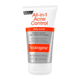 Neutrogena All-In-1 Acne Control Daily Face Scrub to Exfoliate & Treat Acne, with 2% Salicylic Acid Acne Medication, Exfoliating Acne Facial Scrub for Acne Marks & Breakouts, 4.2 fl. oz