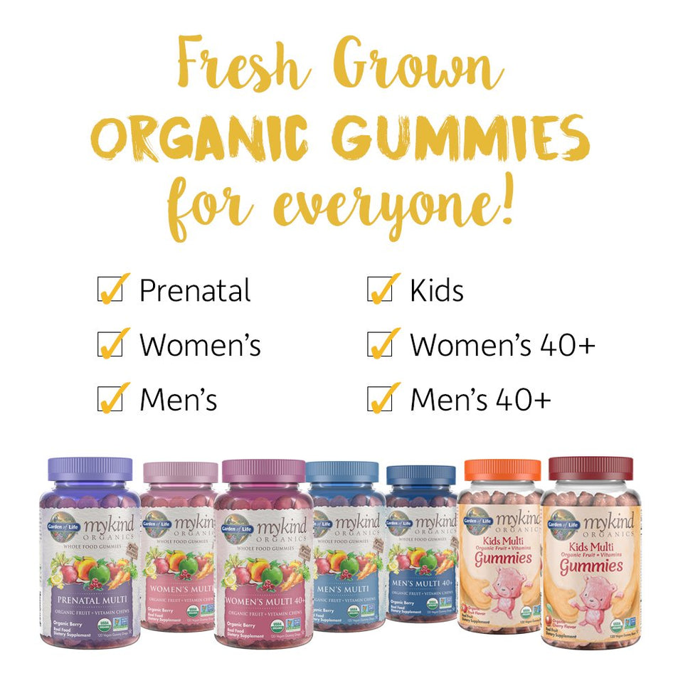 Garden of Life mykind Organics Men 40+ Gummy Vitamins, 40+Multi Berry, 120 Count - Premium Multivitamins from Garden of Life - Just $34.89! Shop now at Kis'like