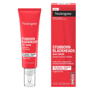 Neutrogena Stubborn Blackheads Daily Acne Facial Serum with Salicylic, Glycolic, Polyhydroxy & Mandelic Acids, Oil-Free Face Serum for Acne-Prone Skin to Help Clear Clogged Pores, 1 fl. oz Daily Serum - Premium Facial Peels from Neutrogena - Just $18.89! Shop now at KisLike