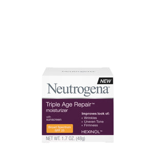 Neutrogena Triple Age Repair Anti-Aging Daily Facial Moisturizer with SPF 25 Sunscreen & Vitamin C, Firming Anti-Wrinkle Face & Neck Cream for Dark Spots, Glycerin & Shea Butter, 1.7 oz - Premium Face Moisturizers from Neutrogena - Just $24.89! Shop now at Kis'like