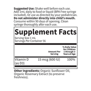 Garden of Life Baby Vitamin D3 Liquid, 600 IU (15 mcg) Organic Liquid Vitamin D for Infants & Toddlers, Support for Baby's Bones & Immune System, Gluten Free & Non-GMO, 56 mL (1.9 fl oz) Liquid - Premium Vitamin D from Garden of Life - Just $16.89! Shop now at KisLike