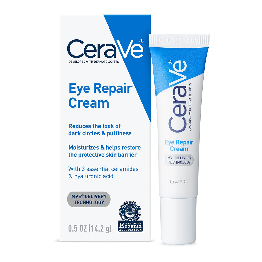 CeraVe Eye Repair Cream | Under Eye Cream for Dark Circles and Puffiness | Suitable for Delicate Skin Under Eye Area | 0.5 Ounce - Premium Creams from CeraVe - Just $25.89! Shop now at Kis'like
