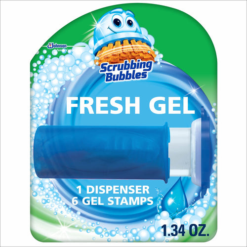 Scrubbing Bubbles Fresh Gel Toilet Bowl Cleaning Stamps, Gel Cleaner, Helps Prevent Limescale and Toilet Rings, Rainshower Scent, 6 Stamps - Premium Toilet Cleaners from Scrubbing Bubbles - Just $6.89! Shop now at KisLike