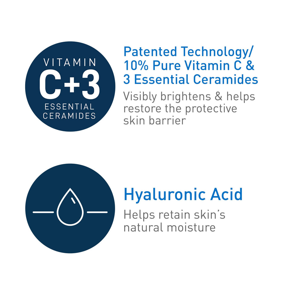 CeraVe Vitamin C Serum with Hyaluronic Acid | Skin Brightening Serum for Face with 10% Pure Vitamin C | Fragrance Free | 1 Fl. Oz 1 Fl Oz (Pack of 1) - Premium Serums from CeraVe - Just $23.89! Shop now at KisLike