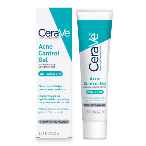 CeraVe Salicylic Acid Acne Treatment with Glycolic Acid and Lactic Acid | AHA/BHA Acne Gel for Face to Control and Clear Breakouts | Fragrance Free, Paraben Free, Oil Free & Non-Comedogenic|1.35 Ounce unscented - Premium Facial Peels from CeraVe - Just $17.89! Shop now at KisLike