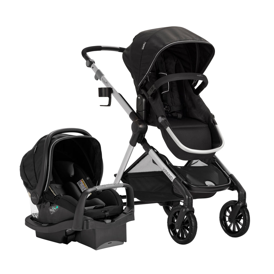 Evenflo Pivot Xpand Travel System Stroller, Solid Print Stallion Black One Size - Premium Travel Systems (3 in 1 Strollers) from Evenflo - Just $465.99! Shop now at Kis'like