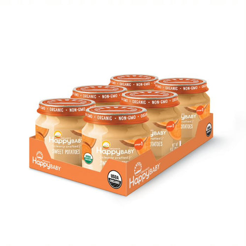 Happy Baby Organics Sweet Potatoes Baby Food, Stage 1, 4 oz - Premium Fall Baby Food from Happy Baby - Just $8.99! Shop now at Kis'like