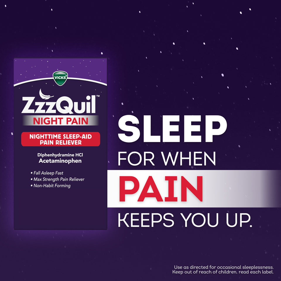 Vicks Zzzquil Nighttime Pain Reliever Sleep Aid Geltabs, 60 Ct Purple Regular - Premium Daylight Savings from ZzzQuil - Just $16.99! Shop now at Kis'like