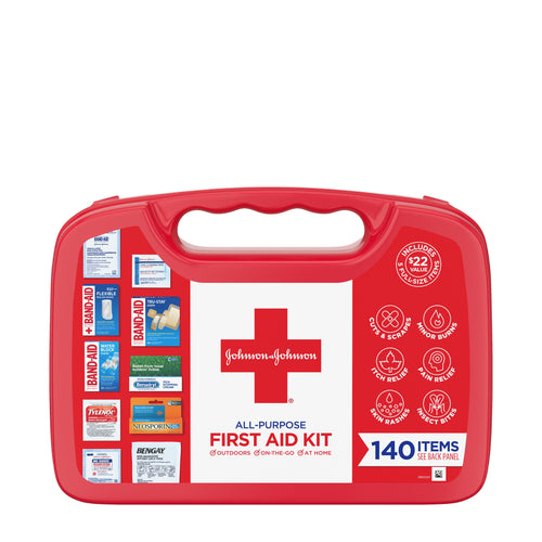 Johnson & Johnson All-Purpose Portable Compact First Aid Kit, 140 pc Other 140 ct - Premium Johnson & Johnson First Aid Kits from Johnson & Johnson - Just $14.99! Shop now at Kis'like