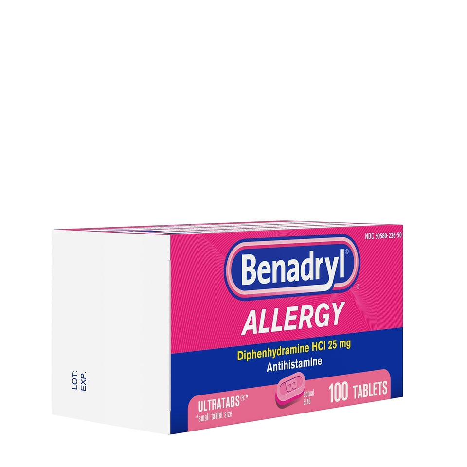 Benadryl Ultratabs Antihistamine Allergy Medicine Tablets, 100 Ct NA - Premium Allergy Must Haves from Benadryl - Just $16.99! Shop now at Kis'like