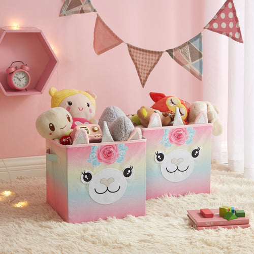 Llama 2 Pack Light Up Kids Storage Cubes Other One Size - Premium All Nursery Storage from Heritage Club - Just $34.14! Shop now at Kis'like