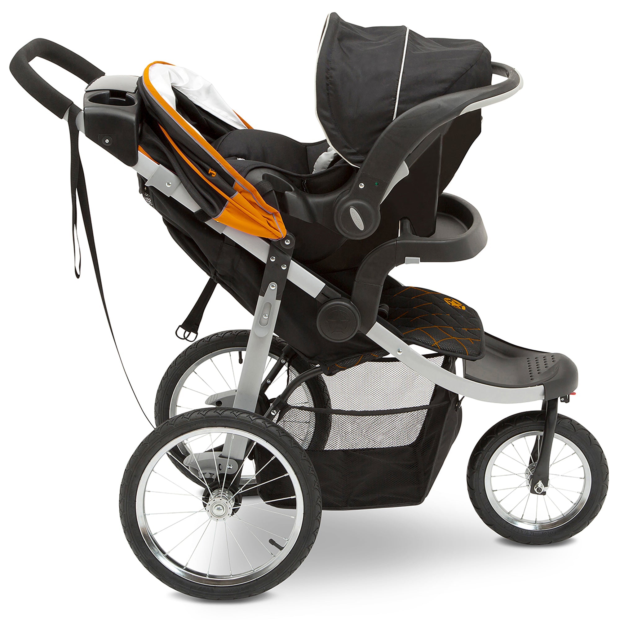 jogging stroller jeep Jeep Unlimited Range Jogger by Delta Children, Trek Orange Tonal One Size