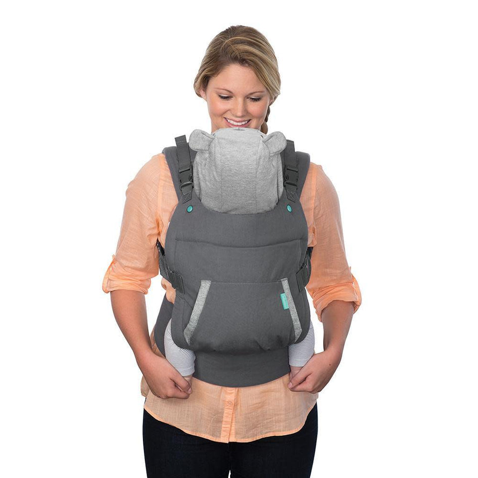 Infantino Cuddle Up Carrier - Ergonomic Bear-Themed, face-in Front Carry and Back Carry, with Removable Character Hood, for Infants and Toddlers, 12-40 lbs Gray One Size - Premium Baby Learning Toys from Infantino - Just $46.99! Shop now at KisLike