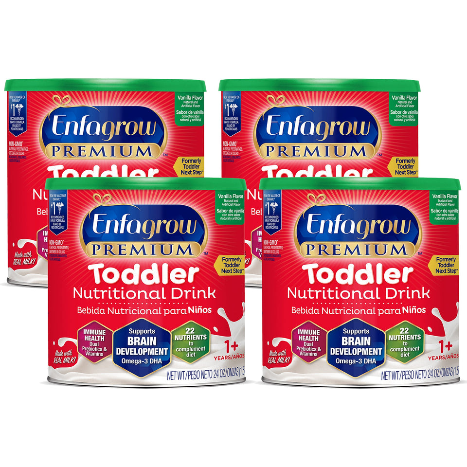 Enfagrow Premium Toddler Nutritional Drink, Vanilla Flavor - Powder, 24 oz Can (4 Pack) White - Premium Baby Beverages from Enfagrow - Just $112.99! Shop now at Kis'like