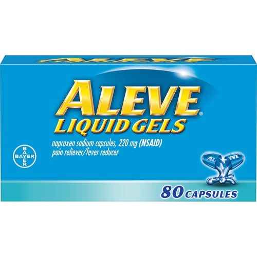 Aleve Liquid Gels with Naproxen Sodium, Pain Reliever/Fever Reducer, 220 mg, 80 Ct Red - Premium Headaches & Fever from Aleve - Just $19.99! Shop now at KisLike