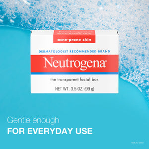 Neutrogena Facial Cleansing Bar Treatment for Acne-Prone Skin, Non-Medicated & Glycerin-Rich Formula Gently Cleanses without Over-Drying, No Detergents or Dyes, Non-Comedogenic, 3.5 oz - Premium Bars from Neutrogena - Just $6.89! Shop now at KisLike