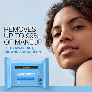 Neutrogena Cleansing Fragrance Free Makeup Remover Face Wipes, Cleansing Facial Towelettes for Waterproof Makeup, Alcohol-Free, Unscented, 100% Plant-Based Fibers, Twin Pack, 2 x 25 ct - Premium Cloths & Towelettes from Neutrogena - Just $13.89! Shop now at KisLike