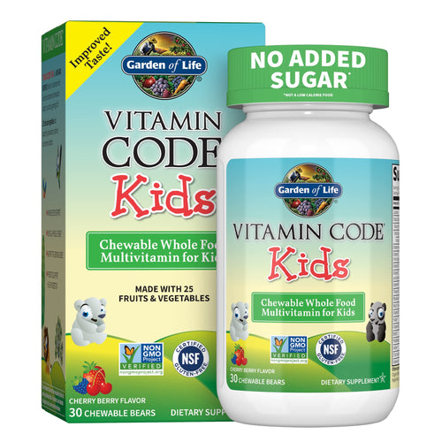 Garden of Life Vegetarian Multivitamin Supplement for Kids - Vitamin Code Kids Chewable Raw Whole Food Vitamin with Probiotics, 30 Chewable Bears 30 Count (Pack of 1) - Premium Multivitamins from Garden of Life - Just $17.89! Shop now at Kis'like