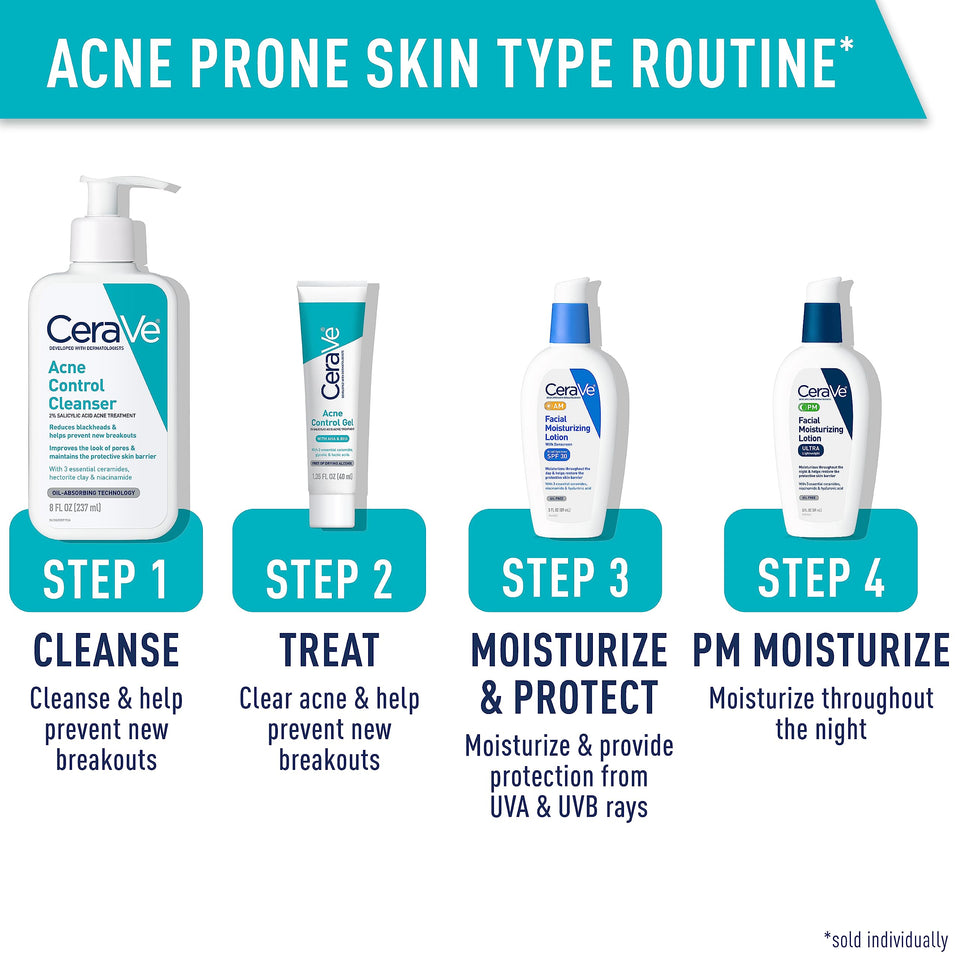 CeraVe Salicylic Acid Acne Treatment with Glycolic Acid and Lactic Acid | AHA/BHA Acne Gel for Face to Control and Clear Breakouts | Fragrance Free, Paraben Free, Oil Free & Non-Comedogenic|1.35 Ounce unscented - Premium Facial Peels from CeraVe - Just $17.89! Shop now at Kis'like