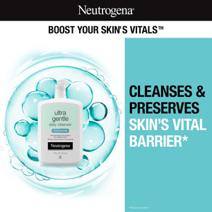 Neutrogena Ultra Gentle Foaming and Hydrating Face Wash for Sensitive Skin, Gently Cleanses Without Over Drying, Oil-Free, Soap-Free, 16 fl. oz SPF 45 - Premium Washes from Neutrogena - Just $13.89! Shop now at Kis'like