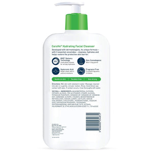 CeraVe Hydrating Facial Cleanser | Moisturizing Non-Foaming Face Wash with Hyaluronic Acid, Ceramides and Glycerin | Fragrance Free Paraben Free | 19 Fluid Ounce 19 Fl Oz (Pack of 1) - Premium Washes from CeraVe - Just $24.89! Shop now at Kis'like