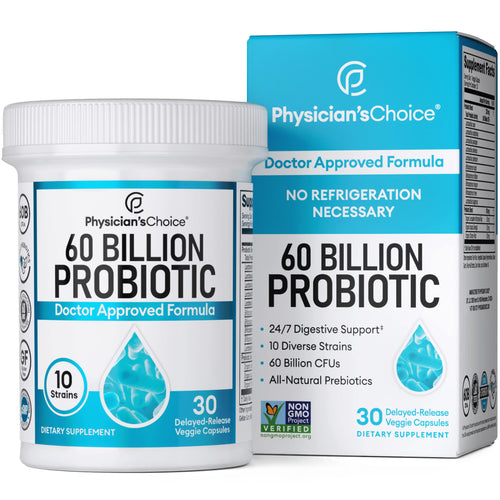 Physician's CHOICE Probiotics 60 Billion CFU - 10 Strains + Organic Prebiotics - Digestive & Gut Health - Supports Occasional Constipation, Diarrhea, Gas & Bloating - Probiotics For Women & Men - 30ct 30.0 Servings (Pack of 1) - Premium Acidophilus from Physician's CHOICE - Just $26.89! Shop now at KisLike