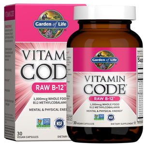 Garden of Life B12 - Vitamin Code Raw B-12 - 30 Capsules, 1,000mcg Whole Food B12 Methylcobalamin for Energy, Vegan Methylcobalamin B12 Vitamin plus Probiotics & Enzymes, Gluten Free Supplements - Premium B12 from Garden of Life - Just $12.89! Shop now at Kis'like